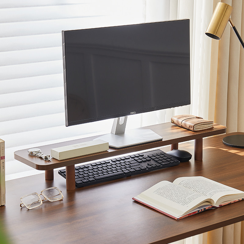 电脑增高架显示器屏实木支撑架垫高底座台式桌面架子办公桌置物架
