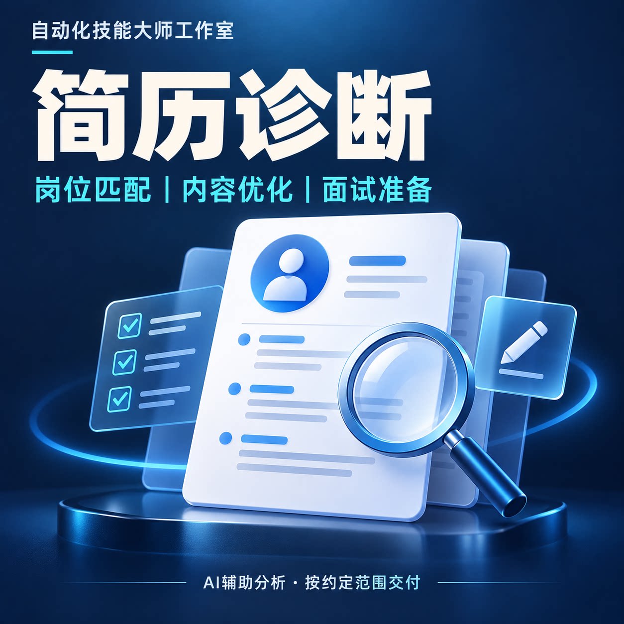 简历诊断修改建议求职面试准备岗其它设计服务