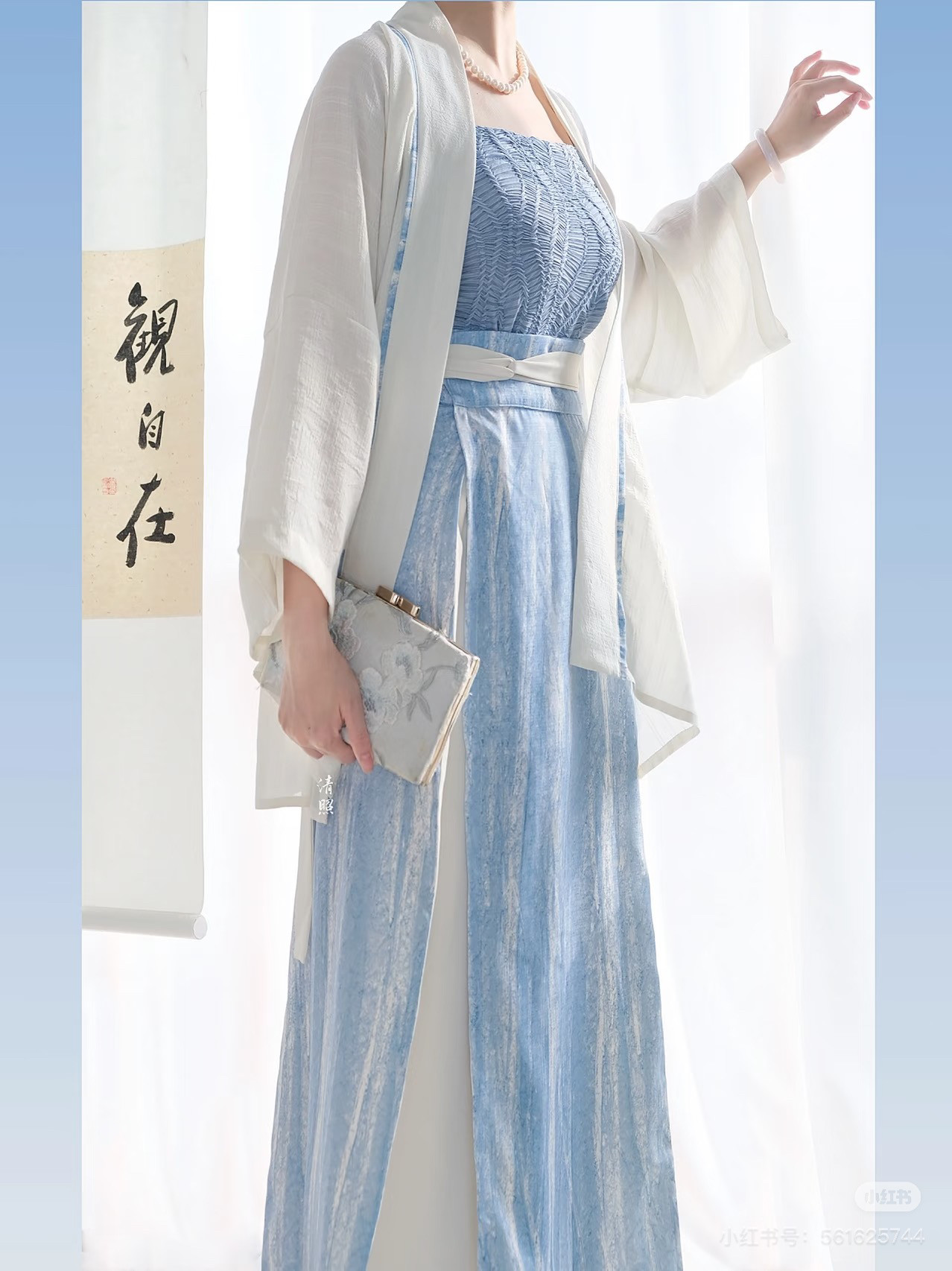 中式宋制女装汉服元素对襟国风防晒复古套装改良三件套绝美海风