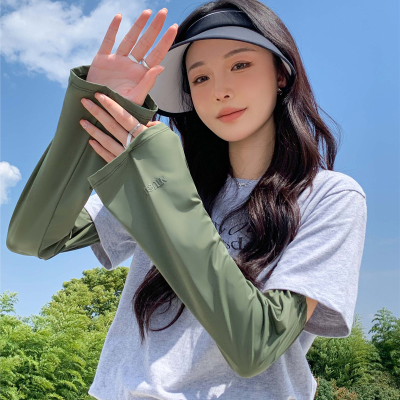 2025新款大码宽松冰丝防晒袖套防紫外线冰袖男女手袖手臂护袖骑车