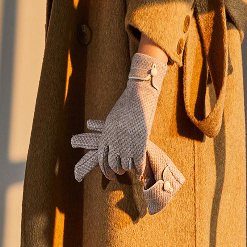 气质优雅手套女冬季韩版可爱保暖骑行防寒高级感可触屏五指冬天