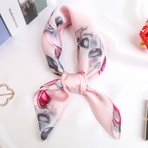 100%真丝桑蚕丝丝巾小方巾女春秋