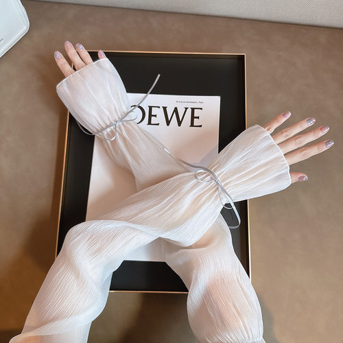 韩国ins丝带蝴蝶结开车袖套女夏季高颜值甜美宽松袖套手袖