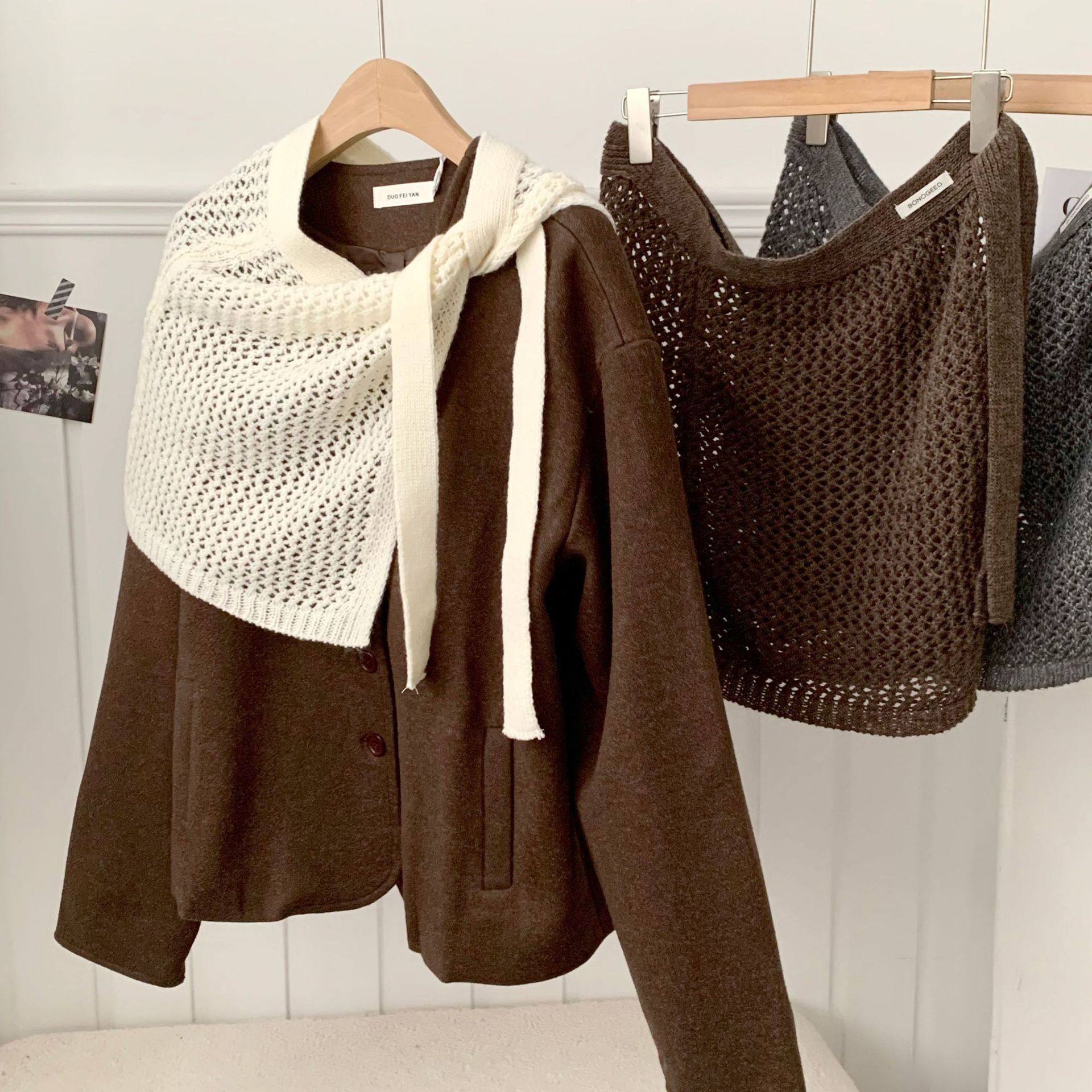 2025春秋冬新款韩系时尚镂空针织半身裙女时尚叠穿一片式屁帘罩裙,服饰配件/皮带/帽子/围巾,围巾/丝巾/披肩,淘宝优惠券,粉丝福利购,淘宝优惠卷