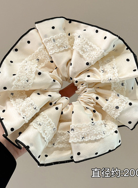 黑色猪大肠发圈女2025新款头花高级感慵懒风发绳超大扎头头绳发饰