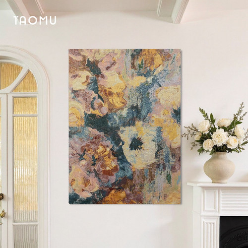 TaoMu 香雪海 肌理感花卉挂毯画小众艺术感客厅氛围布艺装饰挂画