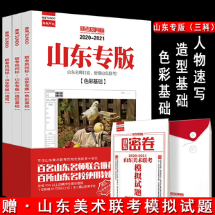 三科 联考风向标山东专版 人物速写 造型基础 三科全涵盖题型全面组合临摹教程高艺联考 色彩基础