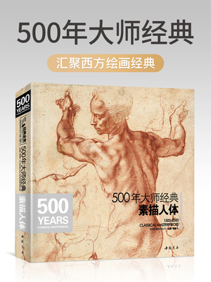 经典全集 500年大师经典素描人体书籍西方大师绘画艺术造型美术米开朗基罗达芬奇丢勒鲁本斯俄罗斯画册集技法临摹教材程 杨建飞