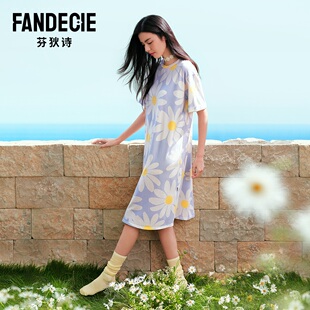 【洋甘菊】芬狄诗睡裙2026新款柔软舒适家居服女士睡衣FL00744