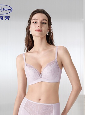 风巢舒挺杯安莉芳舒适小胸刺绣蕾丝性感无钢圈中厚杯文胸EBW1156