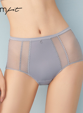 安莉芳旗下Comfit冰丝薄款透气高腰女内裤网纱收腹三角裤C200137