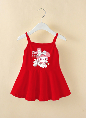 女宝宝裙子夏装2025新款1-3岁2婴儿吊带裙小女孩连衣裙纯棉公主裙