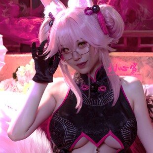 甜心家FGO 高扬斯卡娅cos假发 玉藻前 秘书狐旗袍假发送发网预售