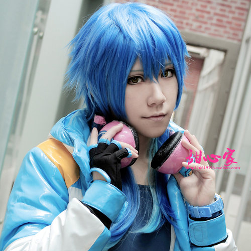 {甜心家}DRAMAticalMurder/DMMd 濑良垣苍叶 蓝色渐变cosplay假发