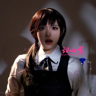 甜心家电锯人 链锯人 战争恶魔 三鹰朝 cos假发 仿真头皮顶扎发