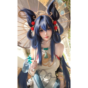 甜心家王者 公孙离 cos假发 离恨烟 仿真头皮顶墨染江湖