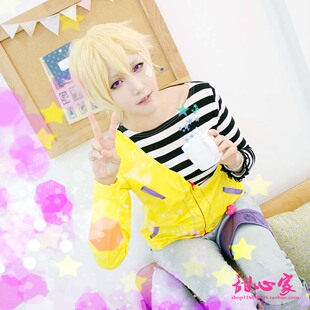 甜心家狂欢节karneval短发反翘米白色现货包邮 cosplay假发