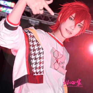 甜心家偶像梦幻祭2 ES Crazy B 天城燐音 红色cosplay假发