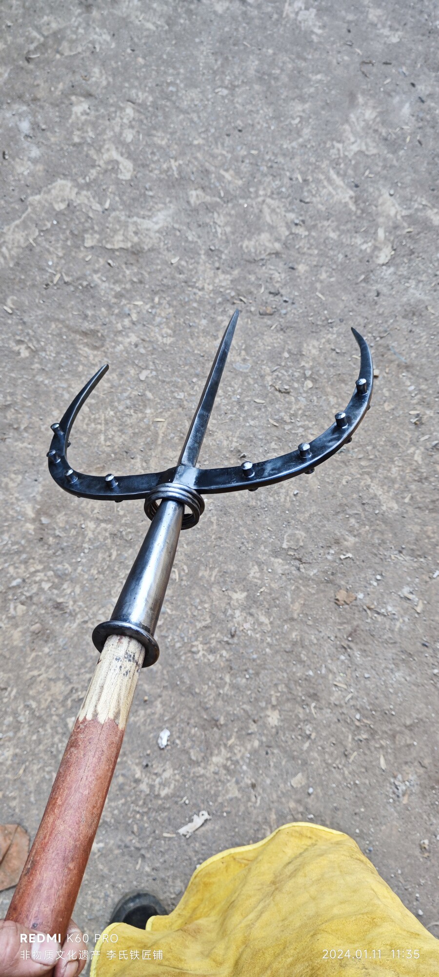 镋耙狮耙大扒大耙牛角叉响叉武术器械健身器材冷兵器传统包邮新款