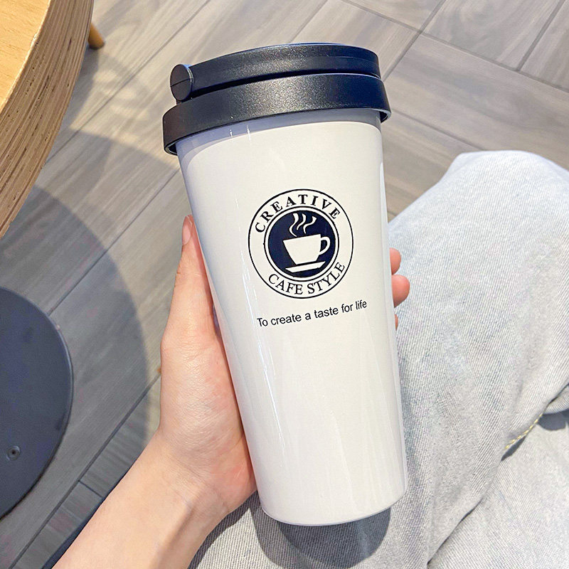 咖啡保温杯女生高颜值不锈钢便携水杯2025新款男士精致高级感杯子