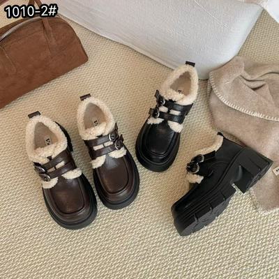 【书婷专享】冬季新款加绒加厚保暖乐福鞋26350