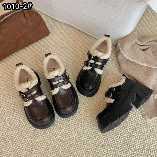 【书婷专享】冬季新款加绒加厚保暖乐福鞋26350