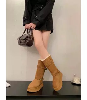 【陈书婷专享】雪地靴冬季新款长筒加厚加绒棉靴26318