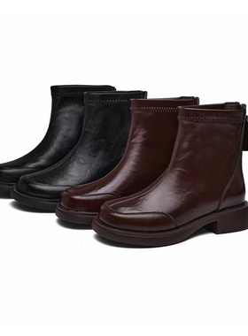 【争霸赛】马丁靴冬季薄绒纯色女靴80066