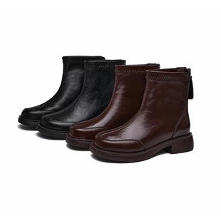 【争霸赛】马丁靴冬季薄绒纯色女靴80066