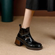 恩佳专享 厚底纯色气质马丁靴h888