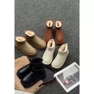 【粉丝节】牛皮雪地靴冬季加绒百搭中跟短靴26336,女鞋,时尚雪地靴,淘宝优惠券,粉丝福利购,淘宝优惠卷