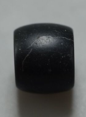 商周高古珠文化期煤晶珠鼓形单颗散珠配珠古董文玩手饰项饰老珠子