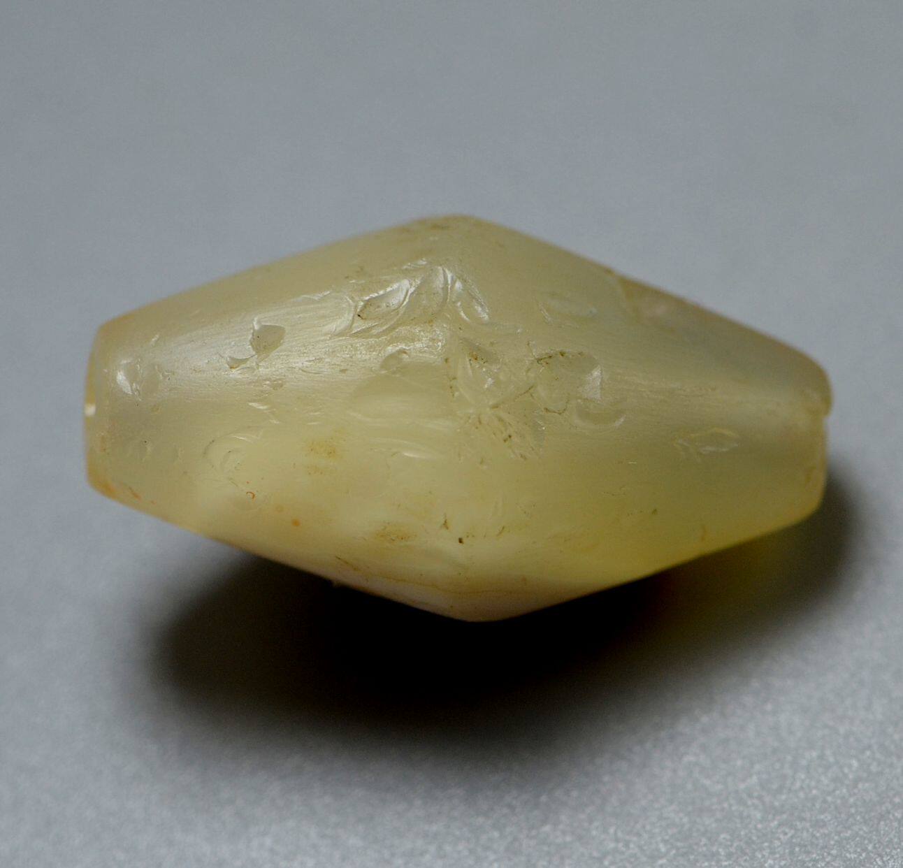 千年古珠高古战汉玛瑙珠竹节楞管古董配珠精品单颗老珠子包老放漏