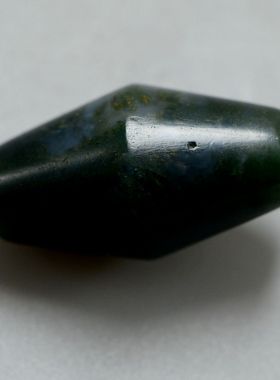 高古绿玛瑙珠战汉水草玛瑙楞珠竹节管千年古珠真品古董老珠子放漏