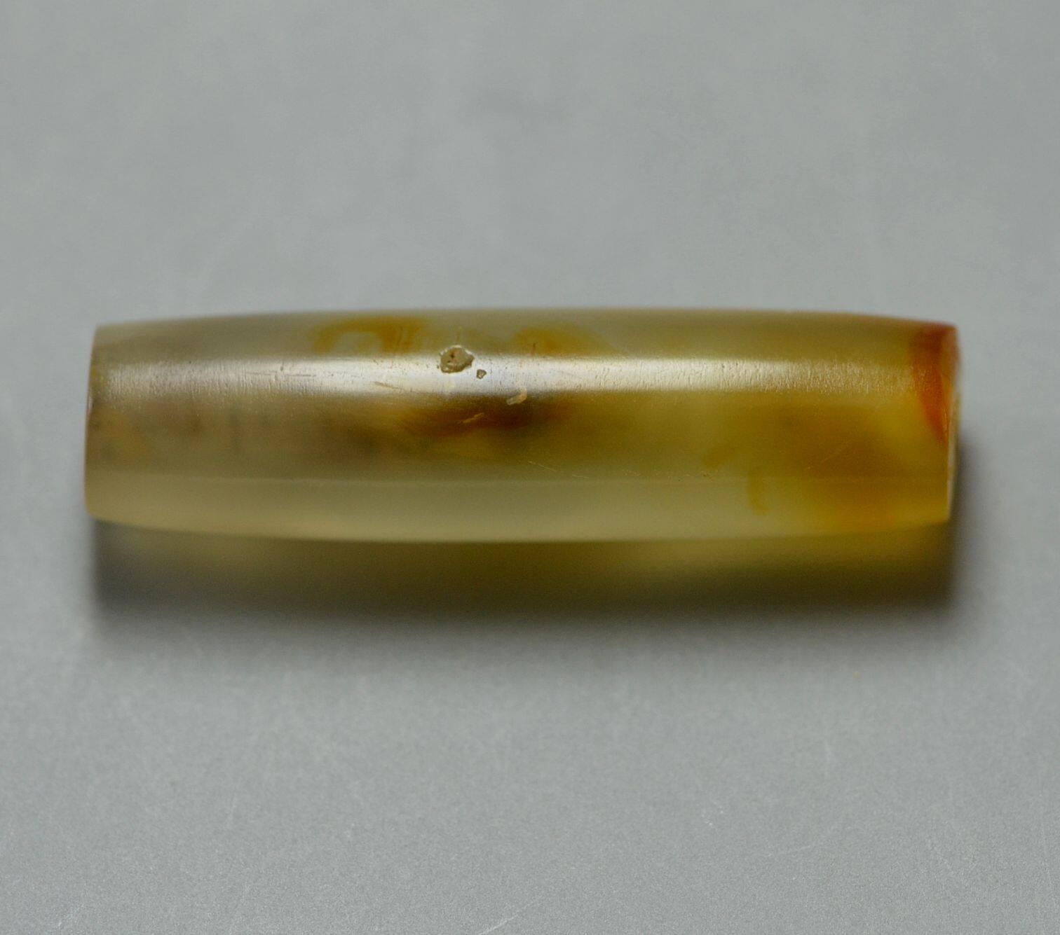 中古佩珠辽代时期老玛瑙管千年古珠颈饰项链佩珠古董收藏品老珠子