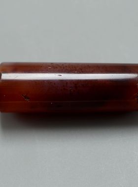 宋元红玛瑙管朱砂俏色圆柱形古珠精品项饰配珠古玩老物件收藏放漏