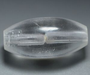 千年水晶珠战汉橄榄形原石古珠古董项饰老珠真品多宝配珠包老放漏