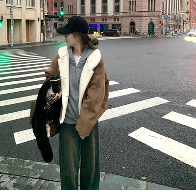 赵露思许我耀眼同款羊羔毛外套
