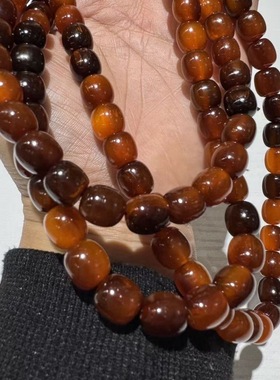 天然披毛犀108颗项链手链,鱼籽纹清晰尺寸10mm