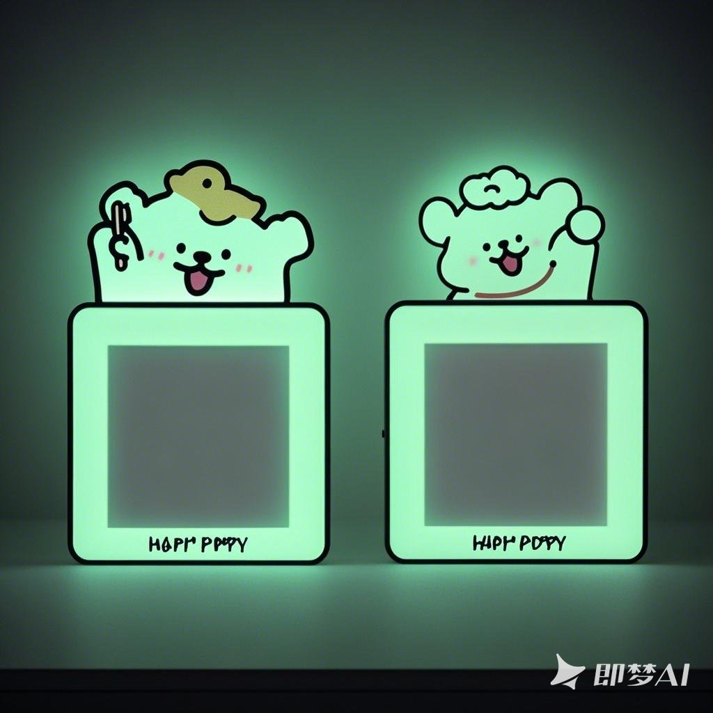 夜光开关贴创意小狗开关贴墙贴插座遮丑可爱家用墙面装饰贴卡通