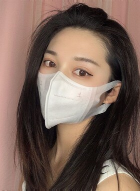 口罩3d立体女高颜值白色秋冬款2024新款网红显脸小一次性透气男