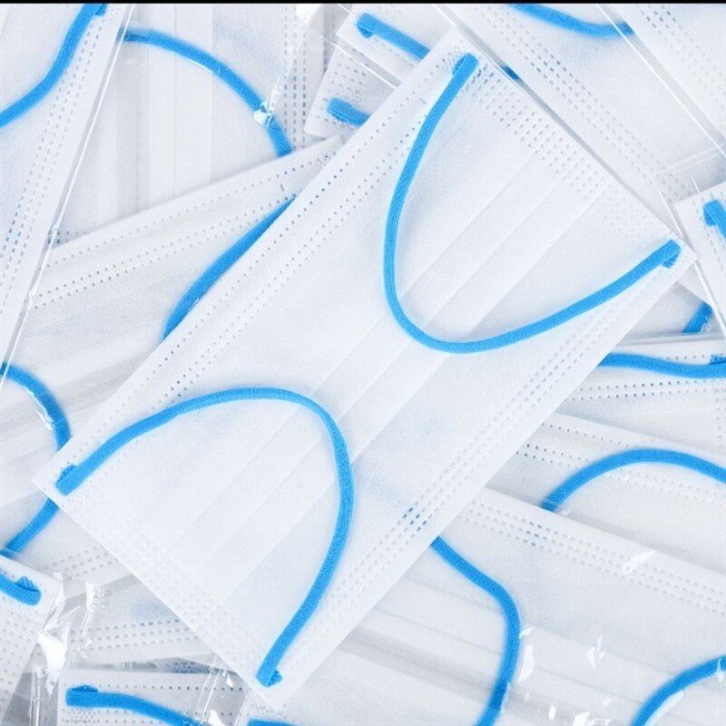 一次性口罩白色女时尚黑色耳带绳学生男夏季薄款三层防护独立包装