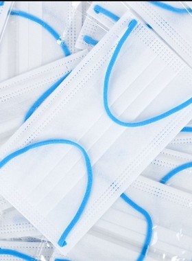 一次性口罩白色女时尚黑色耳带绳学生男夏季薄款三层防护独立包装