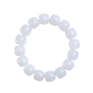 易行堂和田玉籽料手串白玉镯心料郡雅型制皮色净润文玩单圈手串男