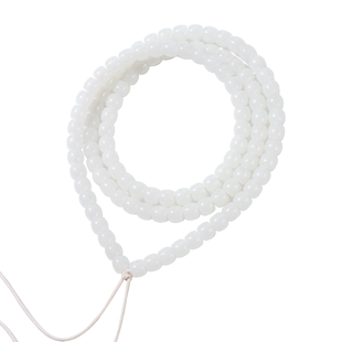 易行堂和田玉羊脂白玉一级白同心料文玩单圈108佛珠手链珠宝礼物