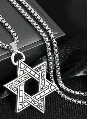 爆款嘻哈项链钛钢男士复古吊坠