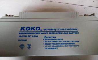KOKO蓄电池6GFM65可可蓄电池直流屏电源设备电瓶原装锂电池备用
