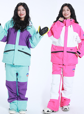LTVT26新款专业滑雪服套装男女单板透气户外加厚防风防水保暖双板