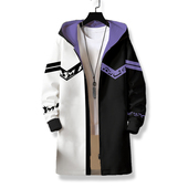 假面拉链风衣Ex 加绒骑士外套 中长款 Aid周边衣服build二次元 冬季