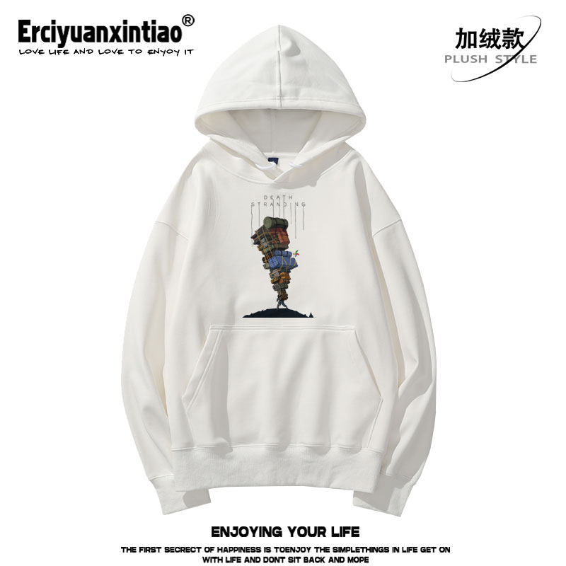 2025新款死亡搁浅游戏周边重磅落肩款卫衣休闲百搭秋冬季衣服